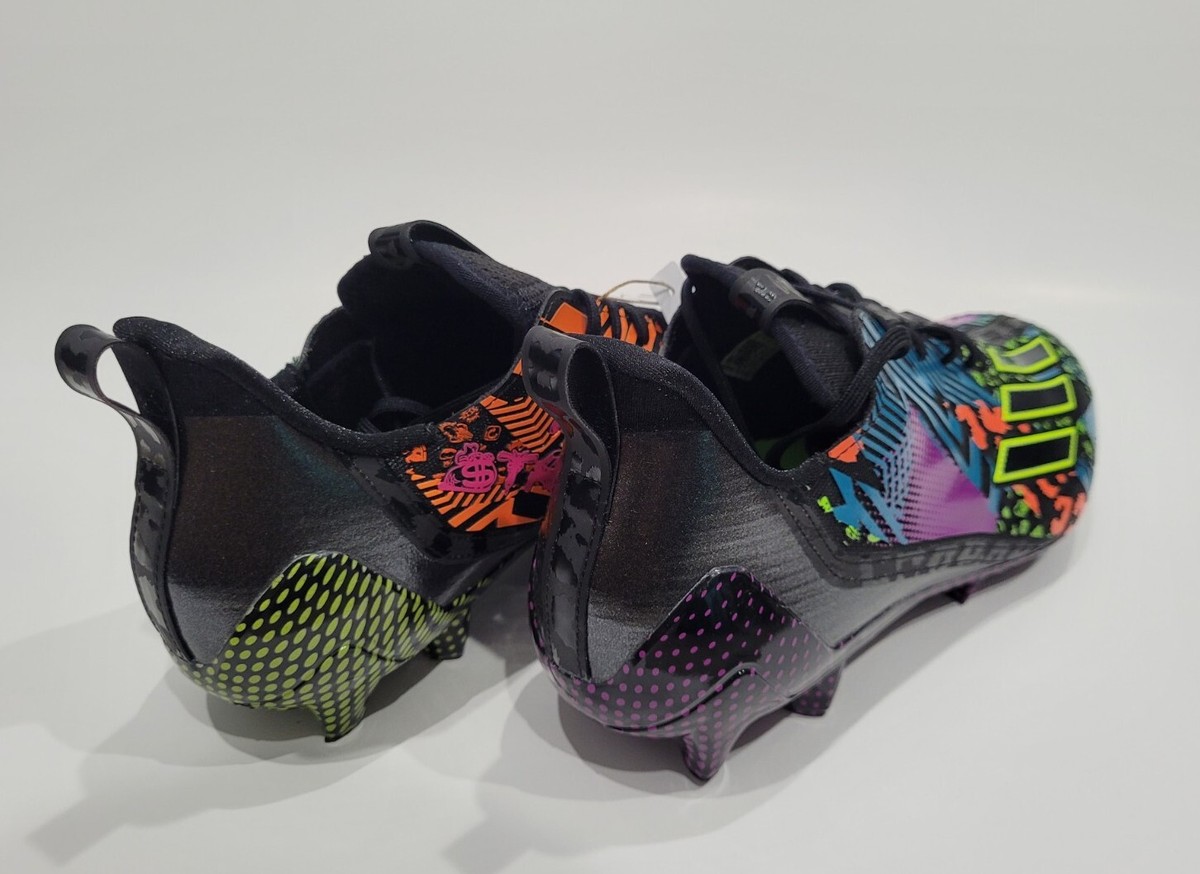 No Box Adidas Adizero Mismatch Football Cleats Black/Multi Men's