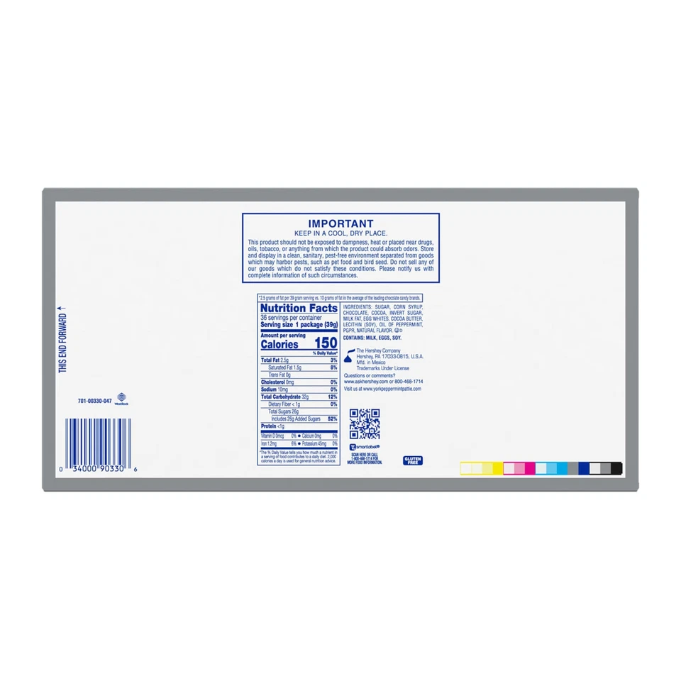 York hamburguesas de menta de chocolate oscuro, paquetes de dulces de Navidad, 1,4 oz (36 unidades) Foto 2 de 4