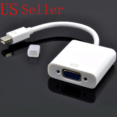 NEW Thunderbolt Mini DisplayPort to VGA Cable Adapter for Macbook Pro Air iMac