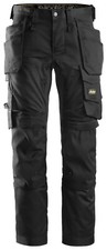 Image of SNICKERS 6241 STRETCH WORK TROUSERS ALLROUNDWORK WITH HOLSTER POCKETS BLACK