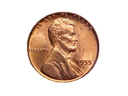 1955-S LINCOLN WHEAT CENT - VERY NICE CHOICE BU RED! - c4094xux