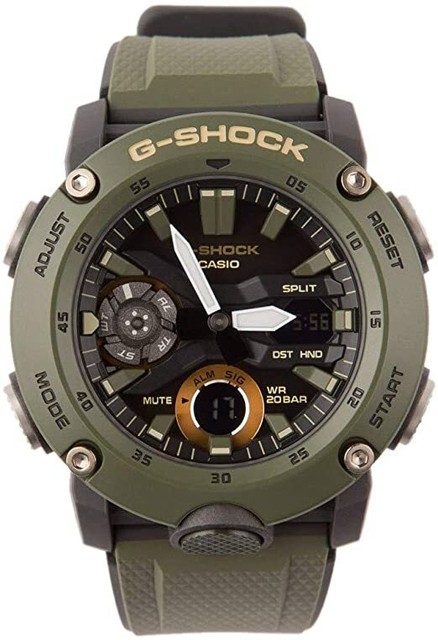 g shock grey and green