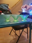 Vintage Federal Vaseline Green Uranium Ice Cream Bowls
