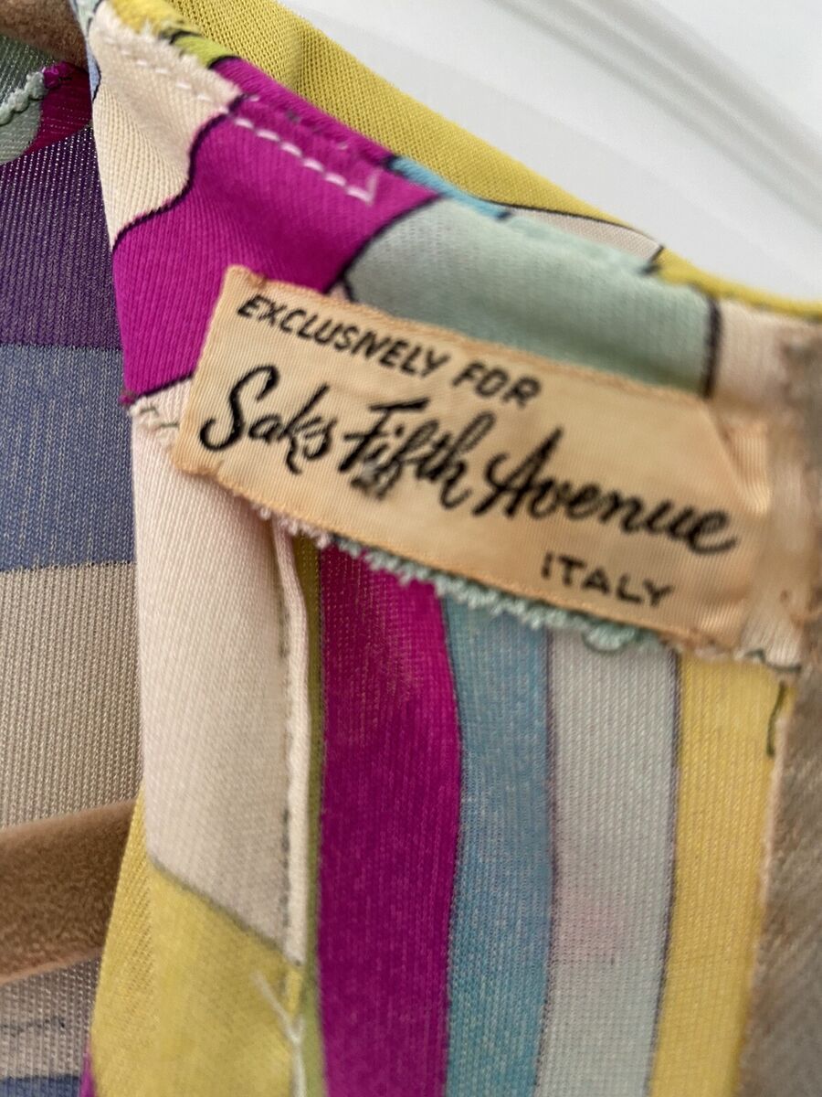 Vintage Emilio Pucci for Saks Fifth Avenue 100% pure silk Vintage Emilio Pucci for Saks Fifth Avenue 100% pure silk