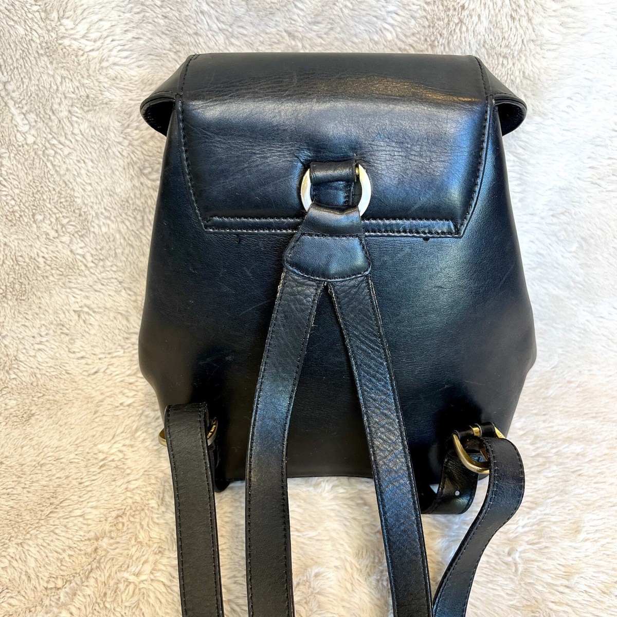 Salvatore Ferragamo Flap Lock Studded Leather Backpack Salvatore Ferragamo Flap Lock Studded Leather Backpack | eBay main image 2