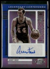 2021-22 Contenders Optic Jerry West Legendary Contenders Autographs Blue #/75