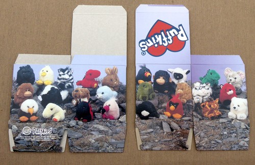 Puffkins ~ Swibco ~ VINTAGE collectible items ~ TAGS, COVERS, PIN, BOXES ~ lot - Picture 6 of 8