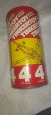 VINTAGE ORIGINAL TINKERTOY CONTAINER NO.30040 BY GABRIEL EMPTY W/  LID 11" HIGH