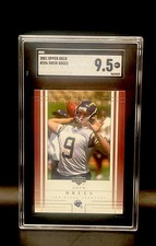 Drew Brees 2001 Upper Deck RC #206 SGC 9.5 Rookie Watch HOF Football Card!. rookie card picture