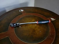 New Snap-on 3/8" Dr. Flex Head Ratchet Dual 80 Tech FHLF80A Red Comfort Grip USA