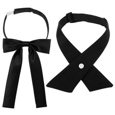 Bow Tie for Women - 2Pcs Women'S Bow Ties,Pre-Tied Adjustable Bowties