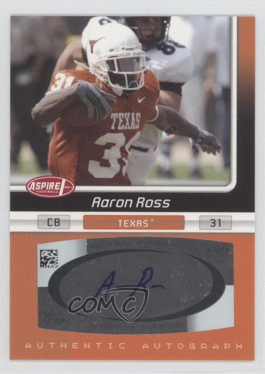 2007 SAGE Aspire Aaron Ross #33A Rookie Auto RC u0h