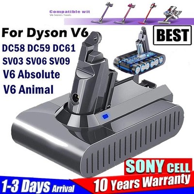 6400mAh Battery For Dyson V6 Replacement Li-ion Animal SV09 DC58 DC59 DC62 US