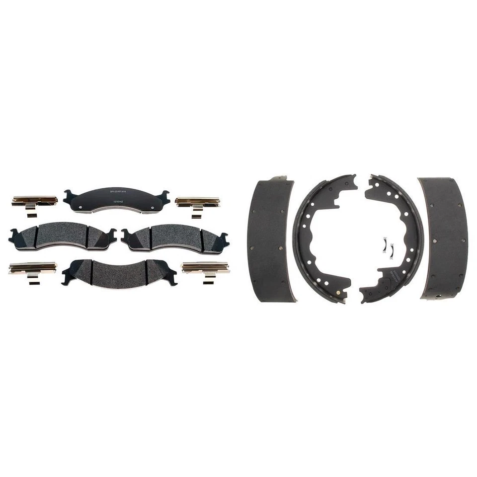 Kit pastillas de freno y zapatas de freno delanteras traseras metálicas para Ford F-250 1995-1996 zapata de 3" Foto 4 de 4