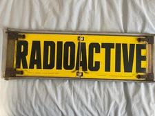 Vintage Safety Flip Sign - Flammable Gas Radioactive Corrosives Compressed Gas