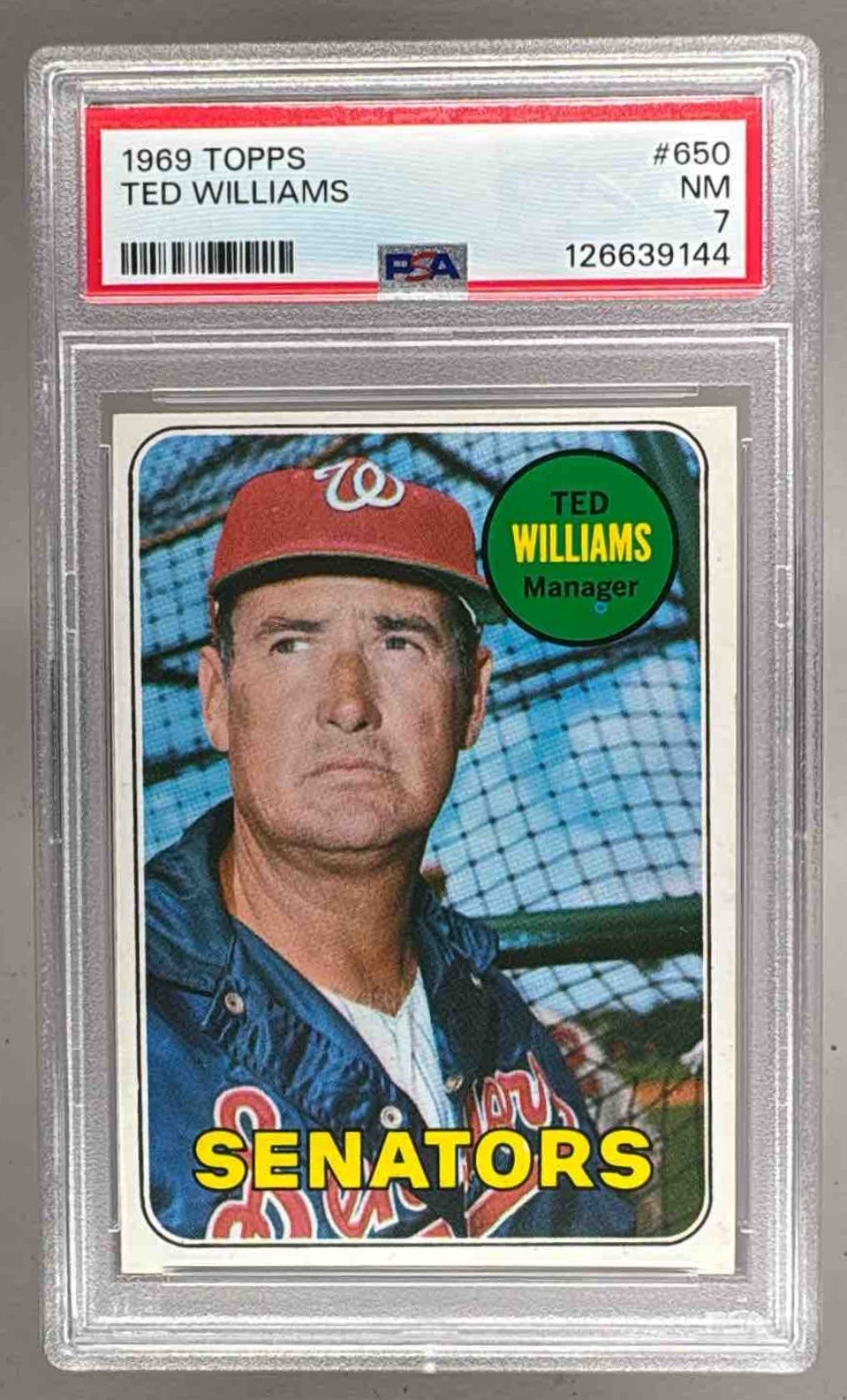 1969 Topps 650 Ted Williams PSA 7 126639144