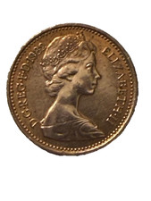 1982 United Kingdom 1/2 New Penny Polished Coin