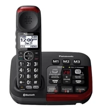 Panasonic Amplified Cordless Phone w/ Bluetooth Amplified Voice Black KX-TGM430