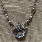 ESPO Joseph Esposito Sterling Silver 925 Blue Topaz Necklace Filigree 16.5" — photo 6