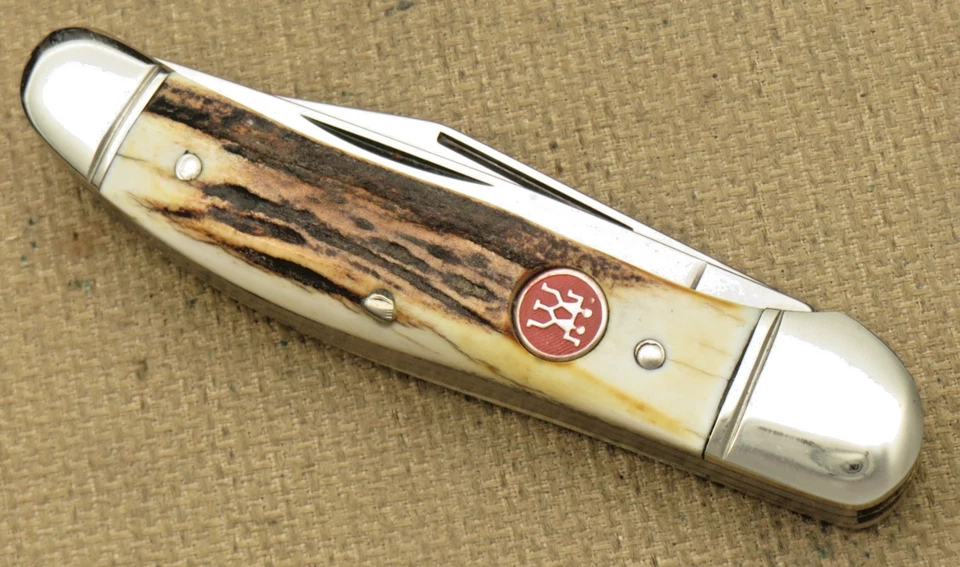 Vintage 1990’s JA HENCKELS GERMANY Copperhead Knife Stag Handles Stainless Steel - Image 4 of 4