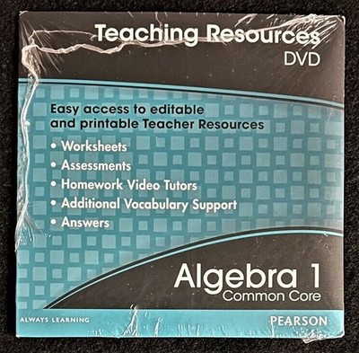 ALGEBRA 1 DVD - TEACHING RESOURCES (Editable & Printable) (2011, Pearson)