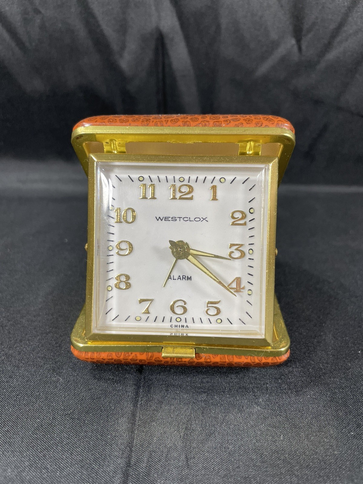 Vintage Westclox Travel Alarm Clock Tested Works Wind Up Glowing Clock Face