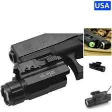 Durable Aluminum Strobe Flashlight with Weaver Mount for Handguns - 500 Lumens