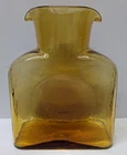 VTG Blenko Art Glass 384 Double Spouted Water Bottle Pitcher Wheat or Topaz