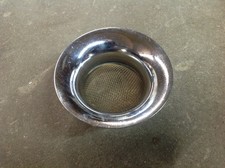 Flared Chrome Airhorn Vintage For A Carburater With Brass Screen Flared Chrome Airhorn Vintage For A Carburater With Brass Screen