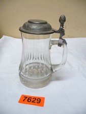 7629.        Alter Bierkrug  Deko Krug  Glas Bierkrug 0,5 L
