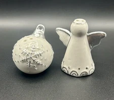 Cracker Barrel Christmas Angel Salt and Pepper Shaker set Silver Holiday 2025!