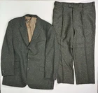 Peter Christian Ireland Tweed Wool 2-Piece Suit Mens 50L 38x28 Green Herringbone