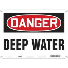 Condor 486Z08 Danger, Deep Water, 14 In W X 10 In H, Horizontal Rectangle,