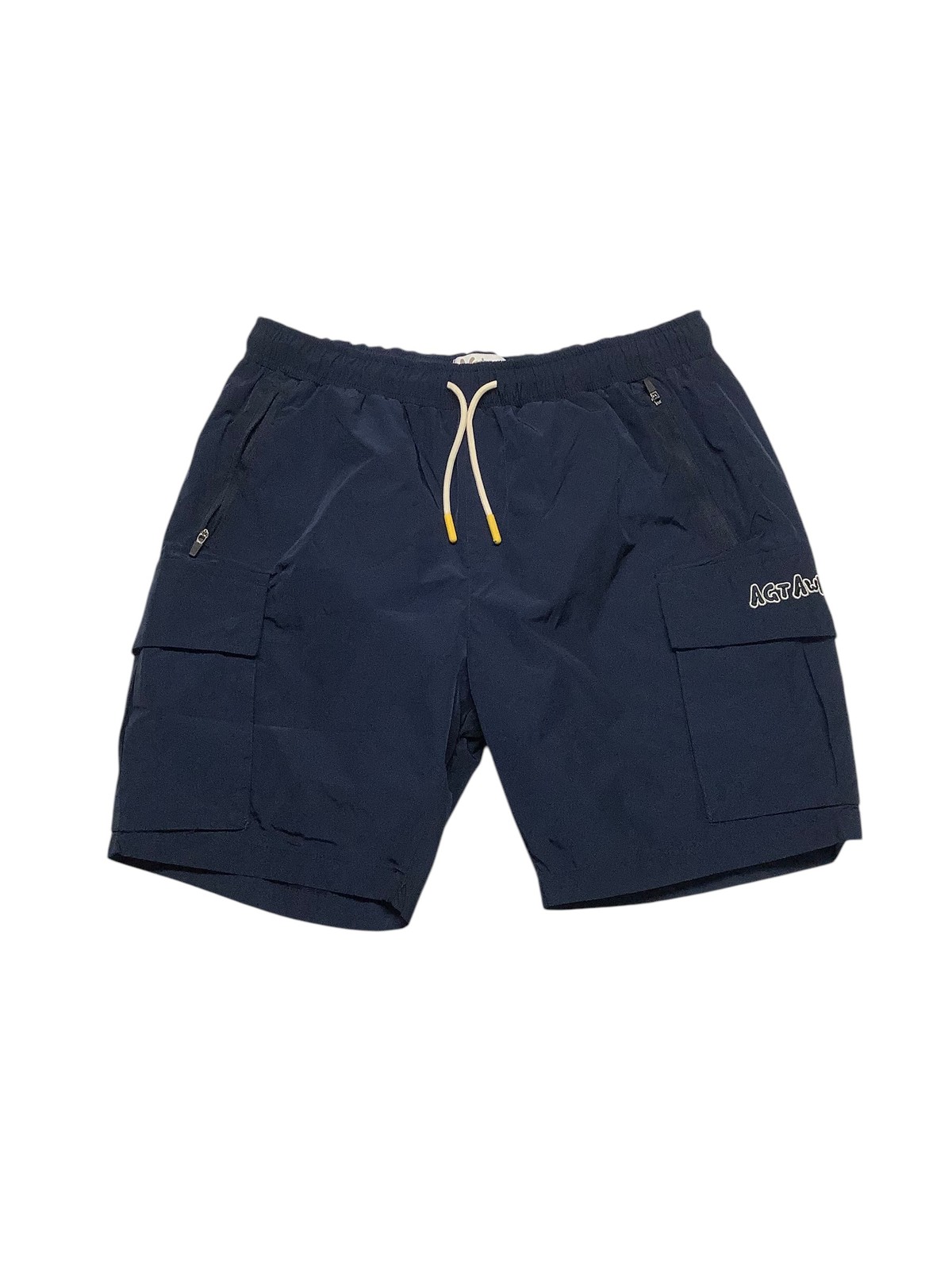 Мужские шорты-карго Agtawh обычного покроя, большие синие однотонные