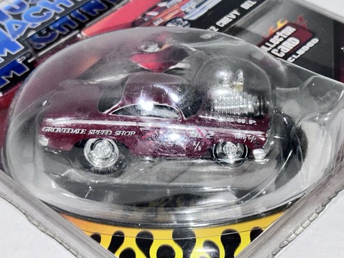 The Original Muscle Machines 1:64 1962 Chevy Bel Air Gasser Funline MOC Maroon - Picture 8 of 14