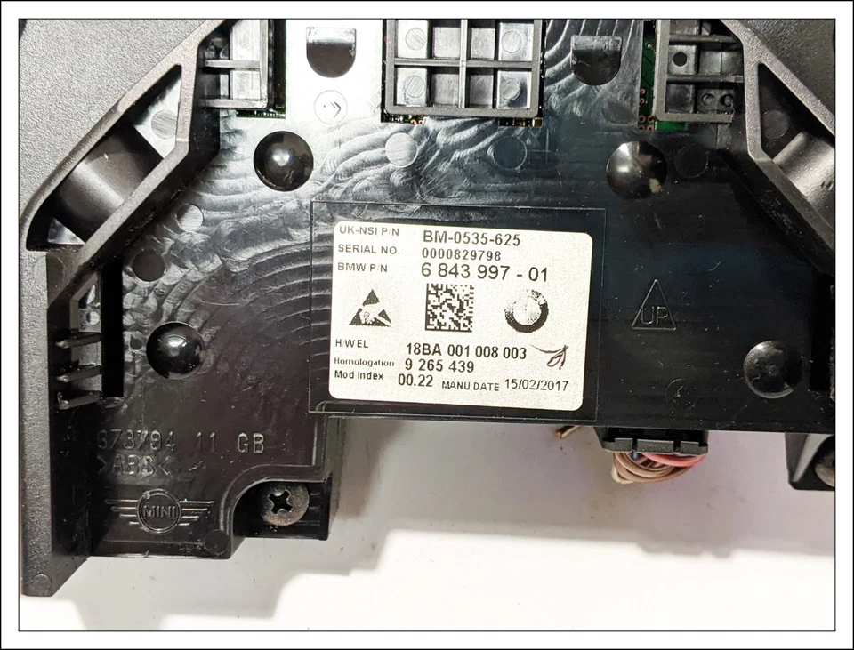 ✅ 14-22 Mini Cooper Clubman Speedometer Cluster Mileage Unknown 62106830792 OEM - Image 3 of 4