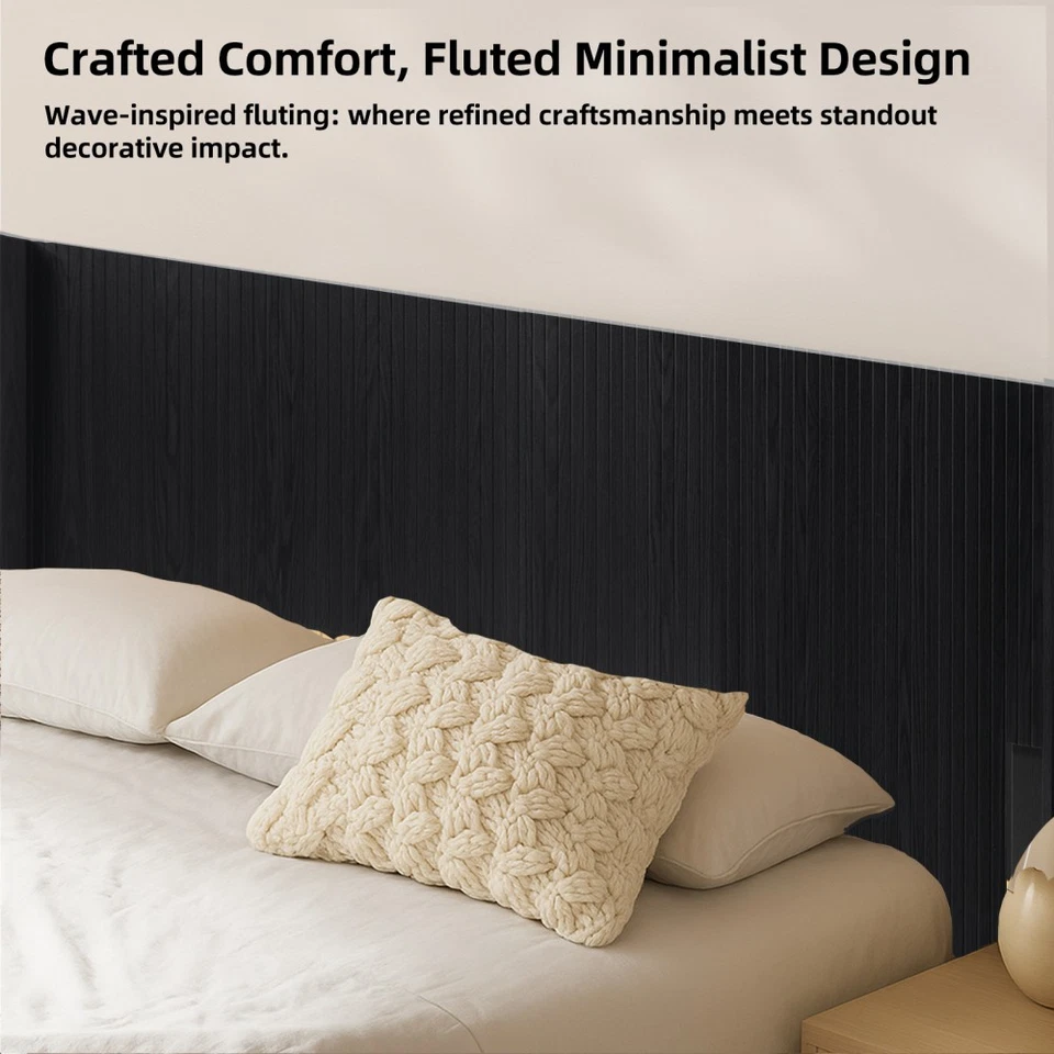 Cabecero de Madera Cabecero King Ancho de Madera Cabeceros Modernos de Granja Foto 3 de 4