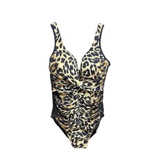Miraclesuit Leopard Swimsuit One-piece Tummy Control Underwire Women  s M 10
