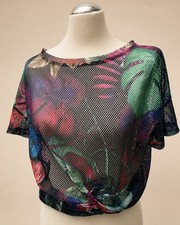 Oversized Netzshirt von Stradivarius, Gr. S, ...