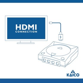 Kaico Sega Dreamcast HDMI Adapter &ndash; Plug & Play Converter for silver 