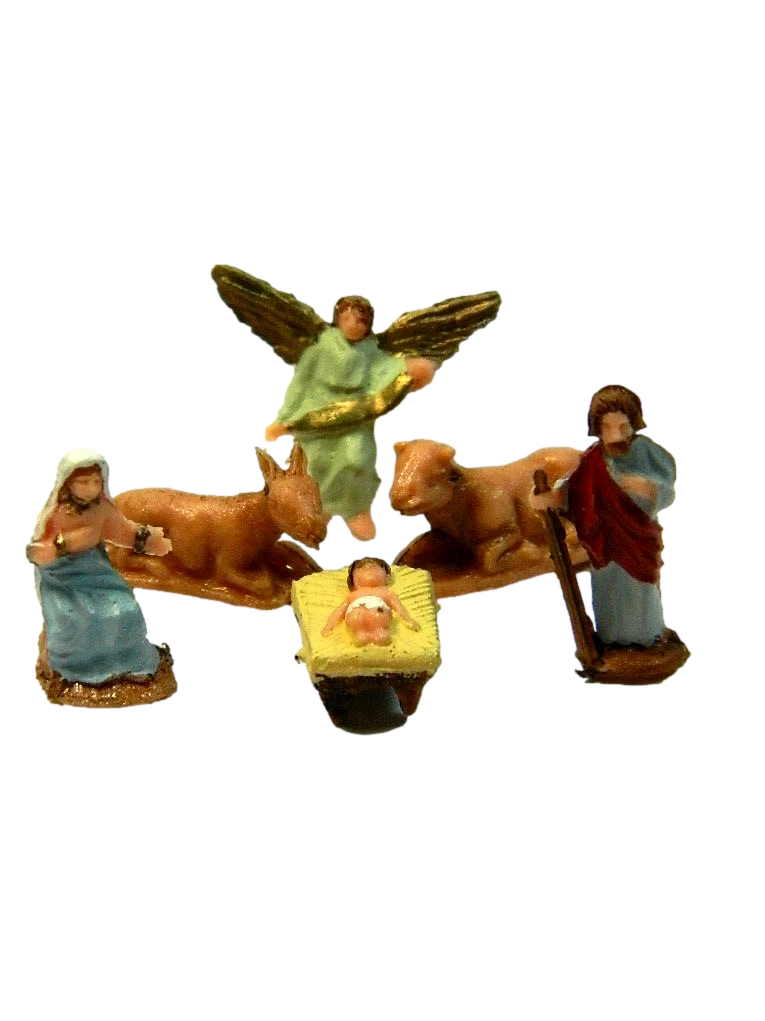 Statua Sacra Famiglia In Resina – 13 Cm, Set Presepe Con Maria, Giuseppe E Gesù, Imitazione Arenaria, Decorazione Natalizia - 3