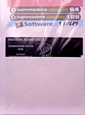 COMMODORE 64/128 -- TREASURE ISLAND DIZZY (CODEMASTERS - DISK)