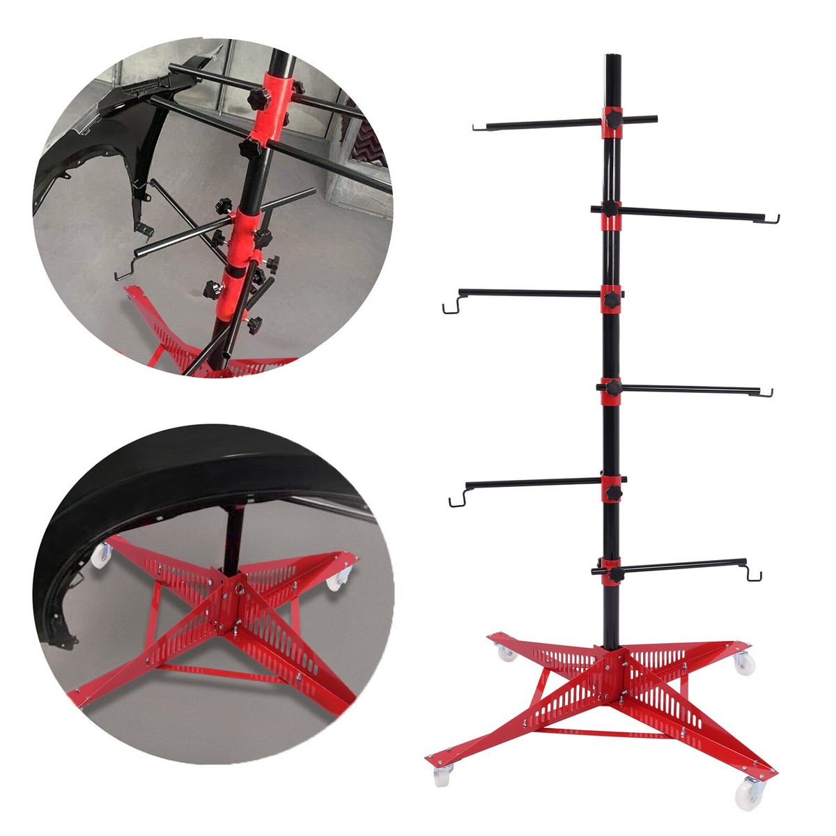 AUTO BODY PAINT Stand, Painting Rack Bumper Holder Car Door Hood Fender - Foto 4