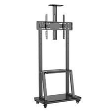 65 Inch TV Stand on Wheels Rolling Tv Stands TV Mount Stand TV Cart Board Sta...