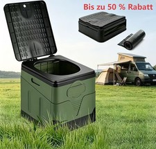 Homtas faltbare Campingtoilette max 150 kg Outdoor mobile WC 20L Trockentoilette