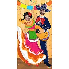 Cinco de Mayo Fiesta Couple Photo Door Banner for Party Supplies, Mexican