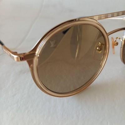 LOUIS VUITTON Damier Shuffle Sunglasses Z1025E Gold Black  display picture 1