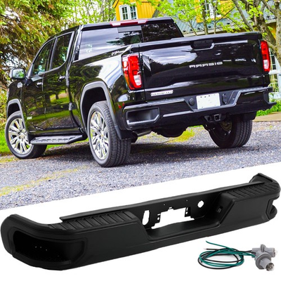 #ad #ad Rear Steel Step Bumper Black No Dual Exhaust No Sensor Holes 2019 2025 $626.99