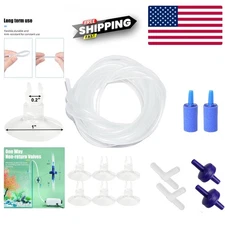 Aquarium Airline Tubing Kit with Air Stones Check Valves and Connectors