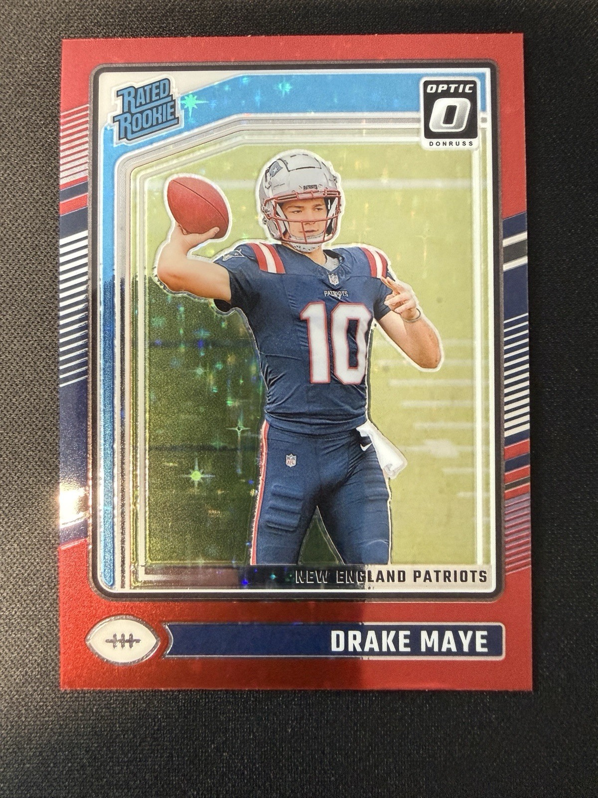 2024 Panini Donruss Optic - Rated Rookie Drake Maye #229 Red Stars Prizm (RC)